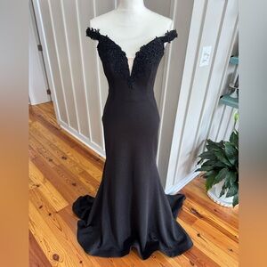 Jovani Elegant Black Evening Gown size 2